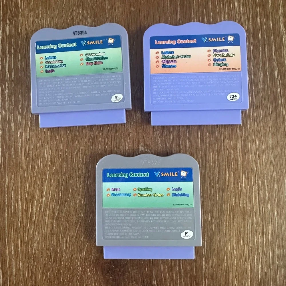 VTech V.Smile Game Lot Cars Alphabet Park Scooby-Doo Funland Frenzy 3 Cartridges